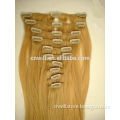 100% Human hair clip in hair extensions for african american full head clip in hair extensions straight 100g Per Set